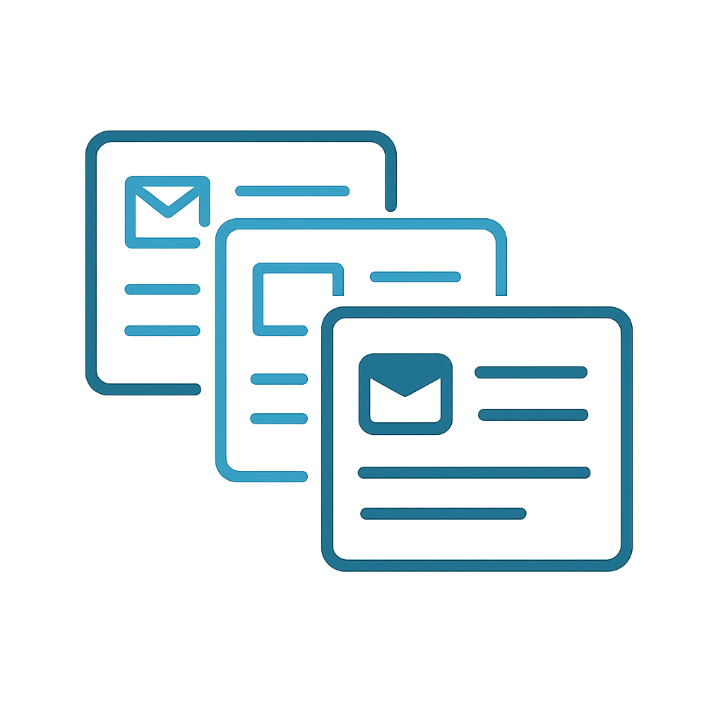 Email sequence mockup